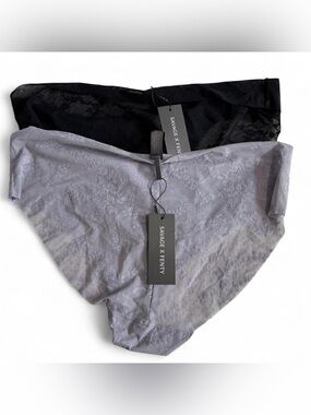 Savage X Fenty Lace Hipster Panty in Gray